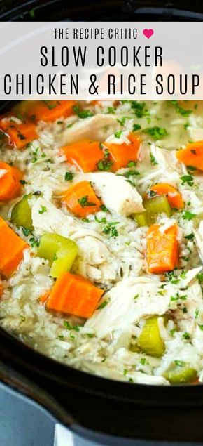 Slow Cooker Chicken And Rice, Slow Cooker Chicken Rice, Recipes Using Bacon, Chicken And Rice Crockpot, Chicken Crockpot Recipes Healthy, Rice Soup Recipes, Chicken Rice Soup, Crockpot Soup Recipes, Crock Pot Soup