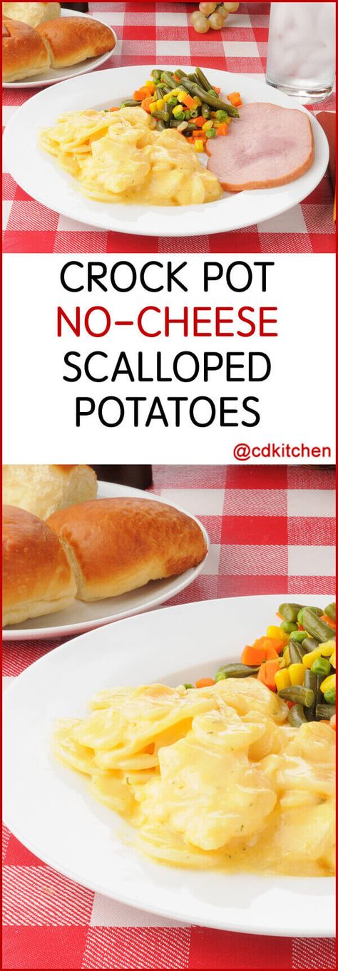 Scalloped Potatoes Without Cheese, Scalloped Potatoes For Two, Scalloped Potatoes With Cream, Cheese Scalloped Potatoes, Scalloped Potatoes Crockpot, Slow Cooker Scalloped Potatoes, Creamy Scalloped Potatoes, Scalloped Potatoes Easy, Scalloped Potatoes Recipe