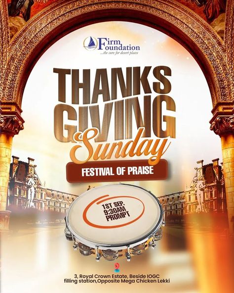 Designs for Thanksgiving service a festival of praise . Using engaging back grounds relating to a church setting as well as resources for music really aided in the presentation of this design . What's your take ❔ . Do well to get THE FLYER DESIGN COURSE DBA 💻🖱️ still at a discounted rate and learn Photoshop and flyer design also don't forget to send a DM 📥 for all you design projects . . . . #graphicdesign #graphicdesigners #graphicdesigner #eflyer #photoshop #photoshopcs6 #photoshopmanipula... Thanksgiving Design Flyer, Church Thanksgiving Background, Thanksgiving Service Flyer Design, Thanksgiving Church Flyer, Thanksgiving Flyer Design, Thanksgiving Sunday, Thanksgiving Flyer, Tarpaulin Design, Thanksgiving Designs