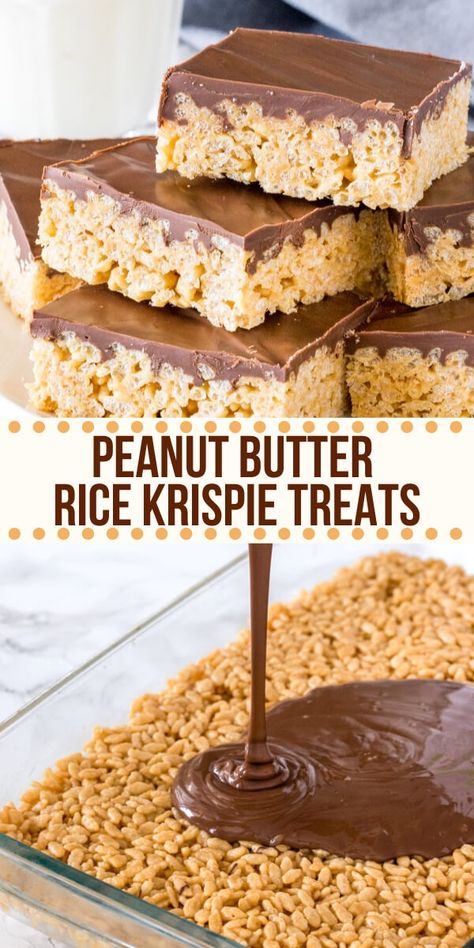 Peanut Butter Rice Krispie Treats, Smores Dessert, Krispy Treats, Rice Krispy, Butter Rice, Easy Peanut Butter, Peanut Butter Recipes, Crispy Treats, Rice Krispie Treats