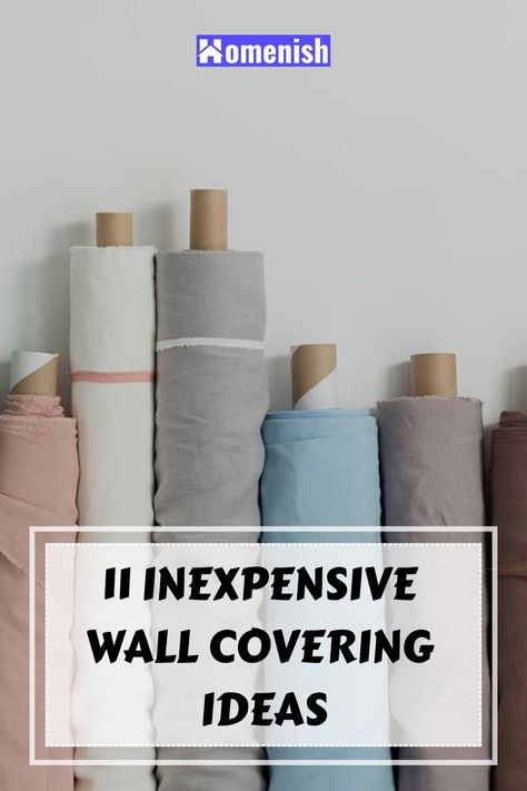 Though some types of wall coverings can be expensive, there are plenty of ways you can cover walls on a budget, including using peel-and-stick tiles, wooden cladding, and wallpaper. Peel And Stick Wallpaper Alternative, Foam Tiles Wall, Tissue Paper Wallpaper, How To Cover A Wall With Fabric, Cheap Wallpaper Ideas, How To Cover Plywood Walls, Wall Coverage Ideas, Fabric To Cover Walls, Cover Up Wall Ideas