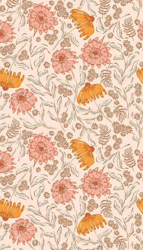 Girly Fall Backgrounds Iphone, Subtle Autumn Wallpaper, Laptop Backgrounds Vintage, Vintage Floral Iphone Wallpaper, Pretty Fall Backgrounds, Floral Fall Wallpaper, Granola Iphone Wallpaper, Inspo Background Iphone, Autumn Aesthetic Flowers