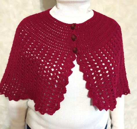 Caplet Pattern, Cape Au Crochet, Crochet Capelet Pattern, Crochet Caplet, Cape Crochet, Capelet Pattern, Lace Capelet, Poncho Au Crochet, Crochet Capelet