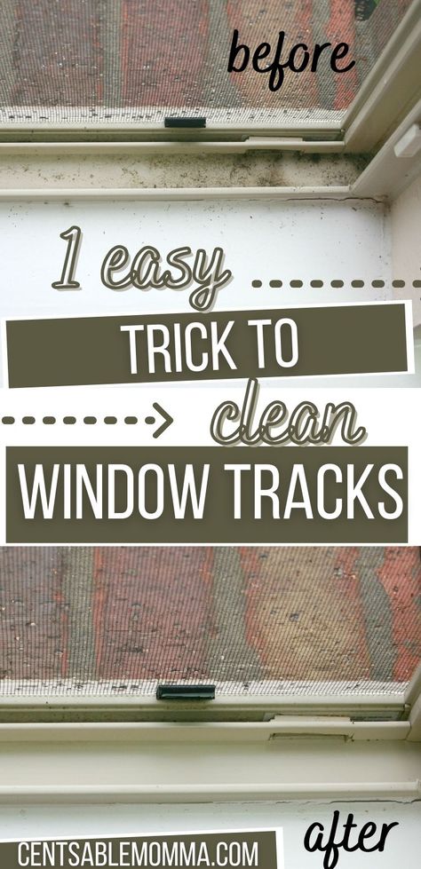 Clean Window Tracks, Clean Outdoor Windows, Cleaning Outside Windows, Cleaning Window Screens, Clean Window Blinds, Cleaning Window Tracks, Window Cleaning Tips, Clean Window, Cleaning Blinds