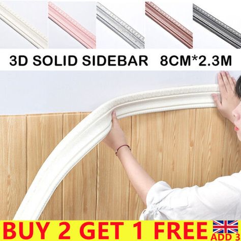 3d Wallpaper Stickers, Foam Tiles, 3d Tiles, Bedroom Setup, Lines Wallpaper, Diy Tile, Wall Trim, Bathroom Color, Wallpaper Stickers