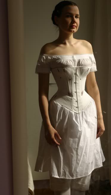 Before the Automobile: corded 1870's corset Edwardian Corsets, Corset Outfits, Victorian Corset, Corset Fashion, 19th Century Fashion, Vintage Corset, Historical Dresses, Vintage Lingerie, Historical Clothing