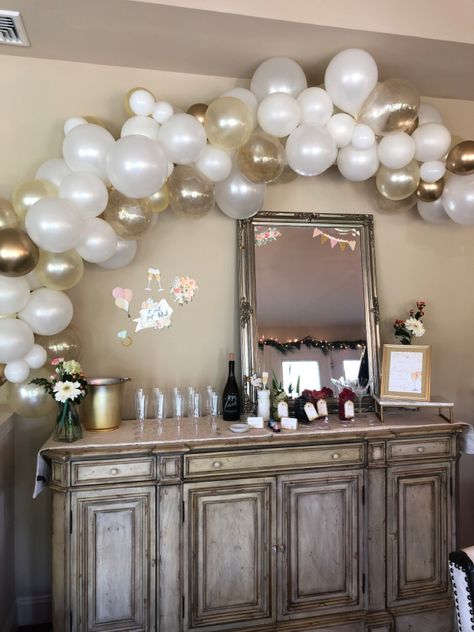 Engagement Party Engagement Party Indoor, Engagement After Party Ideas, Engagement Party Decorations At Home, Engagement Party Backyard Ideas, Christmas Time Engagement Party, Champagne Engagement Party, Engagement Party Decorations Indoor, Engagement Party Champagne, New Year’s Eve Engagement Party