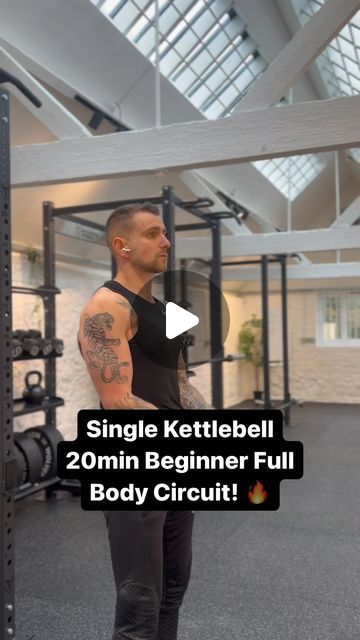 Ryan Thomas | Kettlebell Coach | SFG1 on Instagram: "Single Kettlebell 20min Beginner Full Body Circuit! 🔥

If you’re looking to hit a full body workout in a short space of time, give this single kettlebell workout a try. 💪

All you need is one kettlebell, some space and 20 minutes.⏱️

In this workout we’re going to be covering all of the major movement patterns and literally hundreds of muscles.💪 

Set a timer and lets GO!👇

⚡️A1) Goblet Clean x 10
⚡️A2) Goblet Squat x10
⚡️A3) SA Push Press x 5 L&R
⚡️A4) SA Strike Row x 10 L&R
⚡️A5) The Horn Curl x 10
⚡️A6) Standing Tricep Extension x 10

Complete as a circuit taking minimal rest between exercises.😅

Shoot for 2-3 rounds depending on how much you can squeeze into 20minutes‼️

Make sure to save for later ✅

#kettlebellworkout #kettleb Full Body Circuit, Ballet Legs, Ryan Thomas, Goblet Squat, Tricep Extension, Kettlebell Workout, Arm Workout, Kettlebell, Full Body