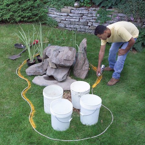 How to Build a Low Maintenance Water Feature (DIY) | Family Handyman Rockery Water Feature, Yard Water Features, Pnw Landscaping, Connecticut Landscape, Pond Building, Rock Water Fountain, Patio Retreat, Backyard Waterfalls, Backyard Water Fountains