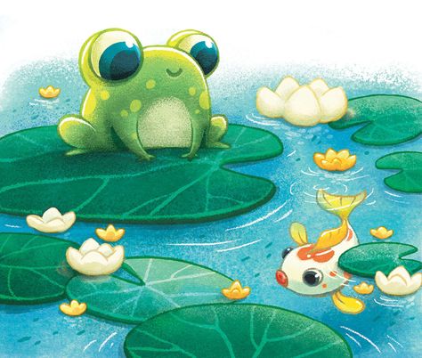 Picturebook/Text by India Redman.Everthere Publishing, USA, 2016/ Frosch Illustration, Visuell Identitet, Istoria Artei, Frog Illustration, Illustration Art Kids, Frog Drawing, Book Illustration Art, Frog Art, A Frog