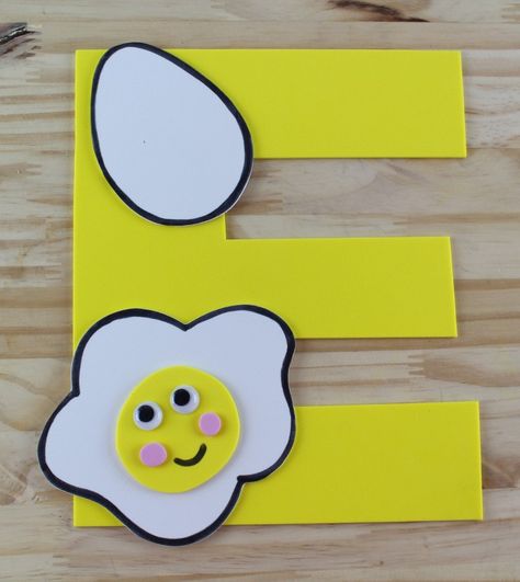 Alphabet Crafts for Kids: E is for Egg - Frugal Mom Eh! E Is For Egg, Letter E Craft, Preschool Letter Crafts, Alphabet Crafts Preschool, Abc Crafts, Egg Craft, Alphabet Letter Crafts, St Luke, Abc Art