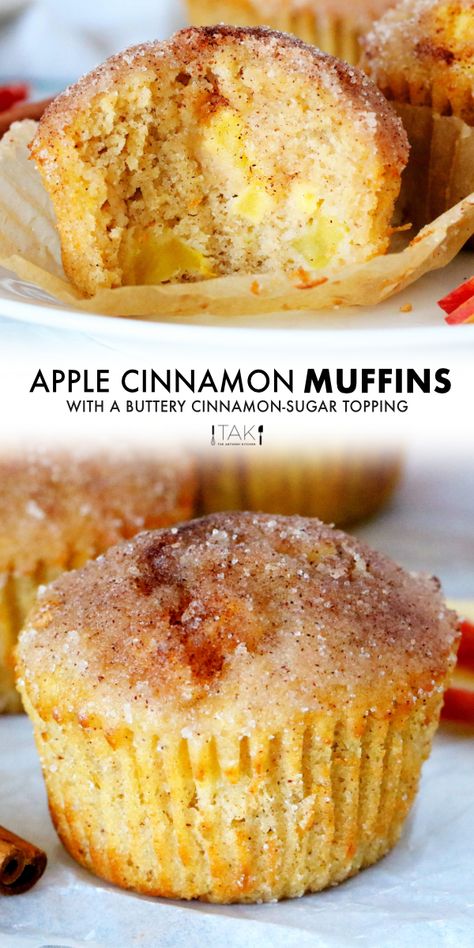 Fun Easy Breakfast Ideas Healthy, Seasonal Baking Recipes, Air Fry Cinnamon Apples, Apple Cinnamon Recipes Baking, Autumn Muffins Recipes, Make Ahead Muffin Batter, Simple Fall Snack Ideas, Things To Make With Granny Smith Apples, Apple And Cinnamon Recipes