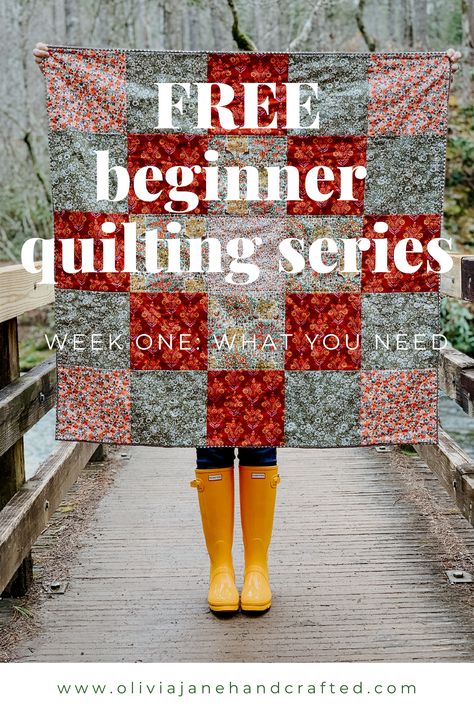 Three Pattern Quilt, Beginner Modern Quilt Patterns, Simple Quilt Designs, First Quilt Project, Lap Quilts For Beginners, Easy Quilts For Beginners, Beginner Quilts, Beginner Quilting Projects, Beginner Quilting