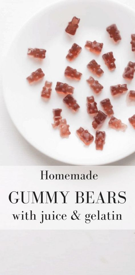 Dye Free Gummies, How To Make Gummy Bears Homemade, Natural Gummies Recipe, Make Your Own Gummies, Bovine Gelatin Gummies, Homemade Gelatin Gummies, Easy Gummy Bear Recipe, Things To Make With Gelatin, Gelatin Gummy Recipes