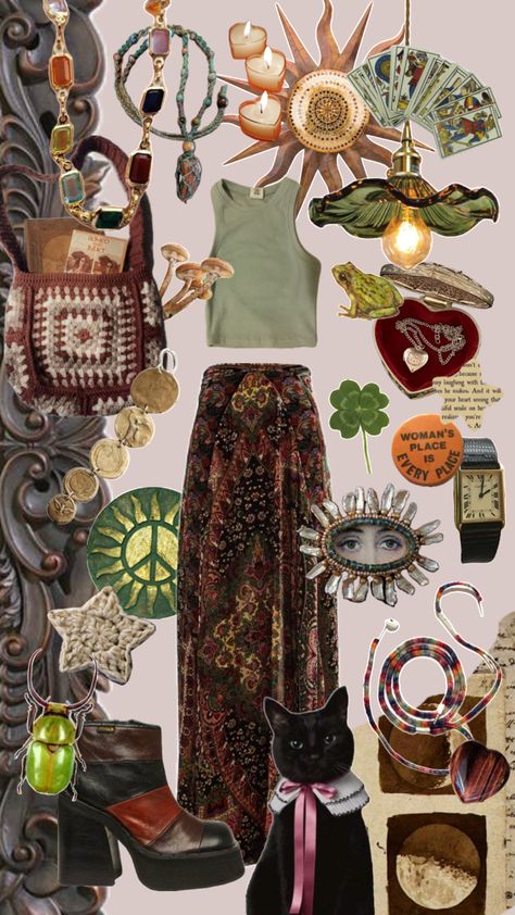 Manifesting summer fits like this 🧿✨ #summeroutfit #summerinspo #hippieaesthetic #whimsygoth #witchywoman Whimsygoth Summer Outfits, Summer Whimsigoth, Ropa Shabby Chic, Witchy Outfits, Fairycore Outfits, Things To Wear, Hippie Aesthetic, Earthy Outfits, Estilo Hippie