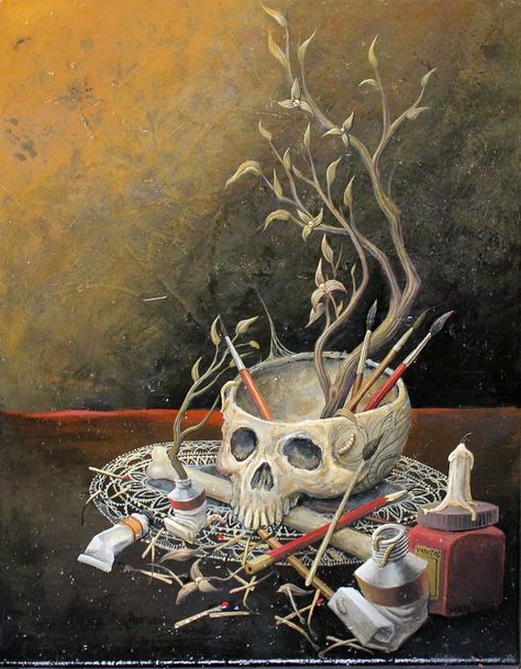 Vanitas Photography, Vanitas Paintings Modern, Still Life Photography Skull, Spooky Still Life, Memento Mori Art, Vanitas Paintings, Deep Art, Realism Painting, Still Life Art