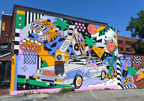 Dynamic Painting, Street Mural, Graffiti Murals, Murals Street Art, Graphic Design Photography, Graphic Design Print, Editorial Illustration, Mural Art, Patterns In Nature