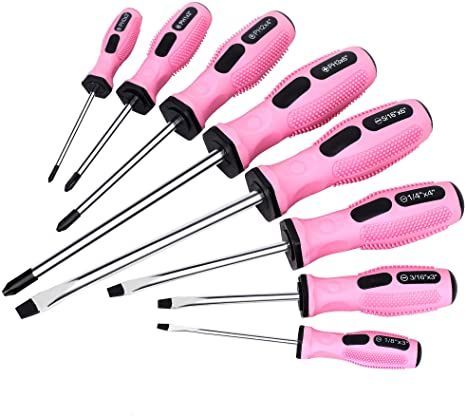 Pink Tool Set, Pink Tools, Pink Makeup Bag, Domestic Appliances, Phillips Screwdriver, Pink Accessories, Promotional Design, Garden Hand Tools, Screwdriver Set