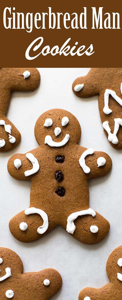 BEST Gingerbread Men Cookies! Deeply flavored with spices and molasses, tender or crispy depending on how long you bake them. #christmas #cookie #christmascookie #gingerbread Gingerbread Man Cookie Recipe, Gingerbread Man Recipe, Easy Gingerbread Cookies, Best Gingerbread Cookies, Chewy Gingerbread Cookies, Soft Gingerbread Cookies, Diy Easy Recipes, Christmas Desserts Easy, Ginger Bread Cookies Recipe