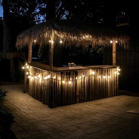 How To DIY Tiki Bar With Rustic Vibe Outdoor Bars Diy, Diy Tiki Bar Cheap, Small Tiki Bar Ideas, Tiki Bar Ideas Backyard, Diy Outdoor Tiki Bar, Tikki Bar Ideas, Outdoor Tiki Bar Ideas Backyards, Tiki Bar Ideas For Party, Tiki Bar Ideas Diy