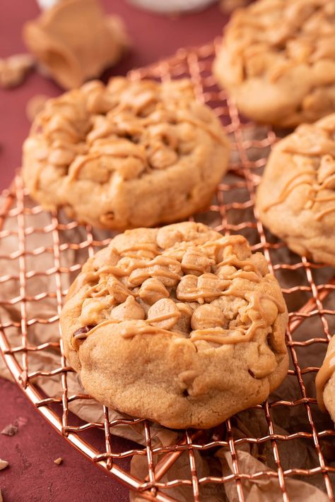 Peanut Butter Dipped Oreos, Peanut Butter Chip Recipes, Soul Recipes, Big Cookies, Buttery Cookie, I Lost 100 Pounds, Peanut Butter Chip Cookies, Best Peanut Butter Cookies, Chewy Peanut Butter Cookies