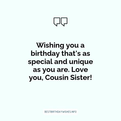 It's always nice to have a special bond with your cousin sister. Whether you’re close in age or not, birthdays are a great occasion to express your af... | # #BirthdayWishes Check more at https://www.ehindijokes.com/birthday-wishes-for-cousin-sister/ Happy Birthday Cousin Sister Quotes, Bday Wishes For Sister, Short Birthday Wishes For Sister, Birthday Wishes For Cousin Sister, Sister Birthday Quotes Funny, Birthday Wishes For Cousin, Sister Birthday Funny, Heartfelt Birthday Wishes, Happy Birthday Cousin