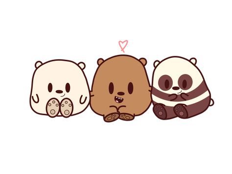 3 Bears Cartoon, Three Animals, Doodle Bear, The Three Bears, We Bare Bears Wallpapers, Whatsapp Wallpaper Cute, Cute Bear Drawings, Bear Drawing, Three Bears