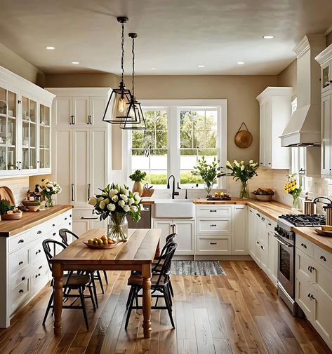 2024 Kitchen Trends, Kitchen Trends 2024, Small Galley Kitchen Remodel, 2024 Kitchen, Charming Farmhouse, Kitchen Design Trends, Kitchen Trends, Cottage Kitchen, Trends 2024