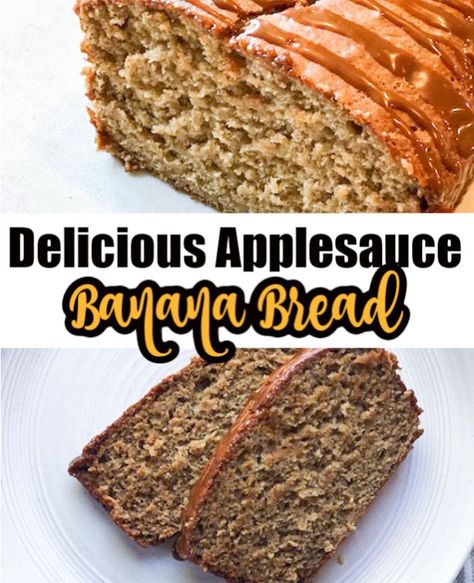 Pudding Banana Bread, Applesauce Banana Bread, Brownies Banana, Bread Recipe Healthy, Recipes Banana Bread, Recipe Using Applesauce, Banana Bread With Applesauce, Banana Bread Healthy, Banana Bread Recipe Easy Moist