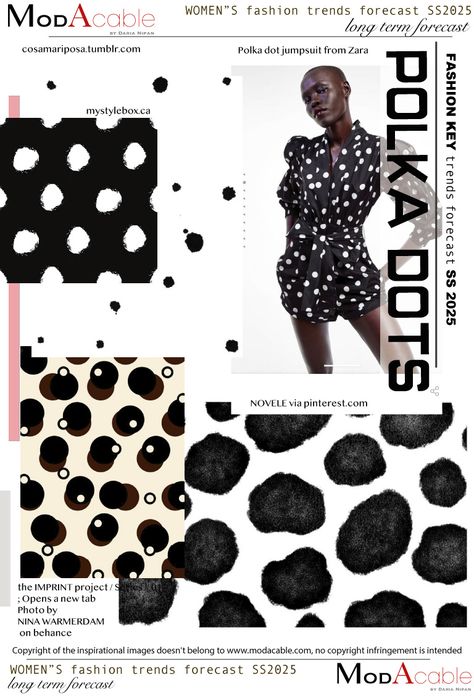 Ss24 Fashion Trends Women, Ss25 Trends, Trend 2025, Dots Fashion, Fashion Trend Forecast, Color Trends Fashion, Polka Dots Fashion, 2025 Fashion, Fashion Forecasting