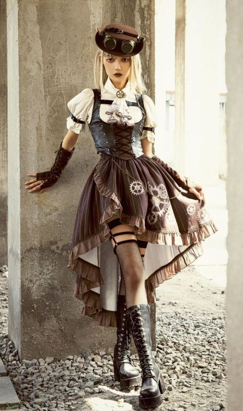 Mode Steampunk, Steampunk Couture, Steampunk Aesthetic, Steampunk Dress, Perpetual Motion, Steampunk Costume, Danganronpa V3, Fantasias Halloween, Steampunk Clothing