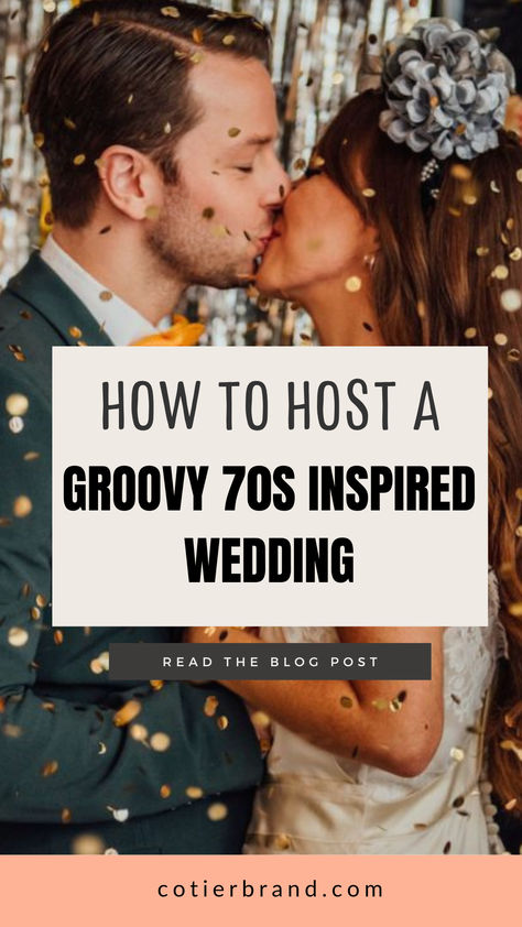 How to Host a Groovy 70s-Inspired Wedding 70s Wedding Party, 70s Inspired Wedding Decor, 70s Wedding Ideas, 70s Decorations Party Decorating Ideas, Wedding 70s Style, Groovy Wedding Reception, 70s Style Wedding, Groovy Wedding Ideas, 70s Theme Wedding