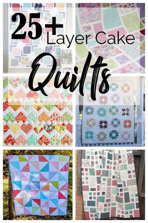 Precut Quilt Patterns, Layer Cake Quilt, Quilt Diy, Layer Cake Fabric, Layer Cake Patterns, Layer Cake Quilt Patterns, Charm Pack Quilt Patterns, Free Quilt Tutorials, Diy Mom