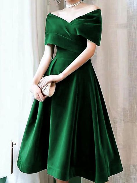 Red Green Dress, Cocktail Dress Elegant, Cheap Cocktail Dresses, Dresses 1950s, Cocktail Dresses Online, A Line Cocktail Dress, Fall Wedding Guest, Dress With Pleats, Fall Wedding Guest Dress