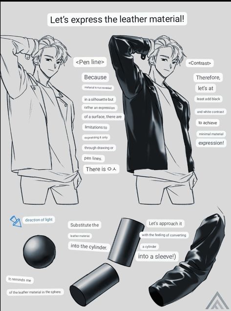 Shading Drawing, Leather Clothes, How To Shade, Digital Art Beginner, Perspective Art, Art Corner, Concept Art Drawing, Digital Painting Tutorials, Learn Art