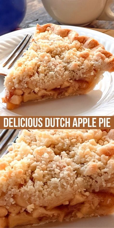 Crumb Top Apple Pie, Crumb Top Apple Pie Recipe, Crumb Topping For Pie, Breakfast Peach, Dutch Apple Pie Recipe, Apple Pie Recipe Homemade, Apple Pie Recipe Easy, Apple Crumble Pie, Mcintosh Apples