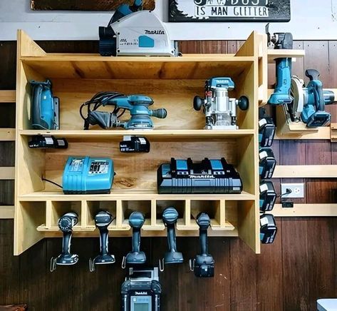 Tool Wall Storage, Garage Storage Inspiration, Diy Garage Storage Cabinets, Garage Organization Diy, Woodworking Shop Layout, Diy Garage Door, Tool Storage Diy, Pvc Pipes, Diy Garage Shelves