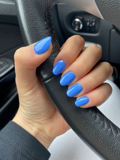 No Acrylic Nail Ideas Summer, Nail Ideas Acrylic Simple But Cute, Beach Nails Vacation Sns, Cute Nails For Florida, Fun Solid Color Nails, Nail Ideas Plain Colors, Nails Acrylic Solid, Nails Multiple Colors, Blue Sns Nails