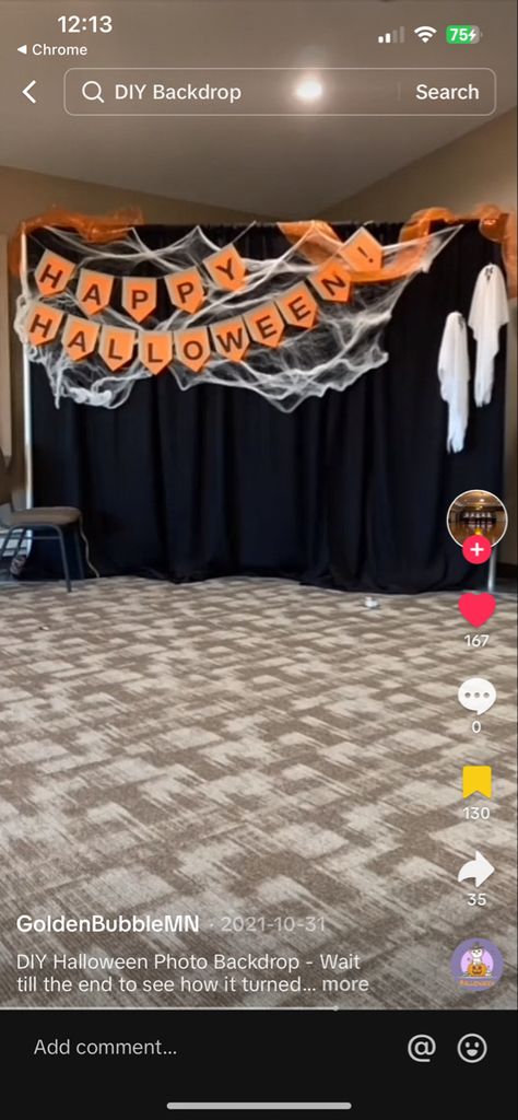 Halloween Birthday Photo Booth, Halloween Diy Backdrop Ideas, Halloween Dance Middle School, Diy Halloween Photo Backdrop Booth Ideas, Halloween Party Backdrop Diy, Halloween Photo Wall Diy, Halloween Photo Booth Ideas Backdrops, Halloween Photobooth Idea, Halloween Backdrops For Pictures