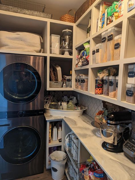 European Pantry, Pantry And Laundry Room Combo, Pantry And Laundry Room Combo Layout, Pantry Laundry Room Combo, Utility Pantry, Small Walk In Pantry, Laundry Room Combo, Laundry Room Pantry, Cozy Condo