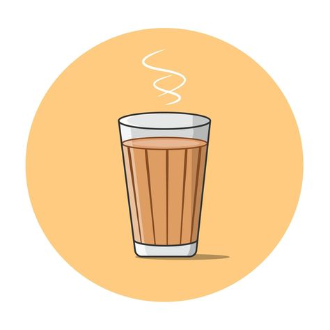 Illustration of Indian popular hot drink chai . Chai Cartoon, Chai Illustration Indian, Chai Drawings, Chai Doodle, Chai Stickers, Chai Illustration, Chai Logo, Tea Png, Shop Banner Design