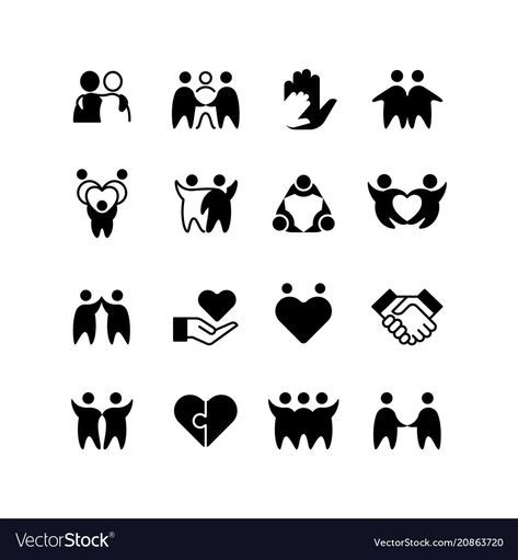 Symbols For Togetherness, People Icon Illustration, Logo With People, Togetherness Logo, Hug Symbol, Togetherness Illustration, People Icon Design, Hug Icon, Friends Symbol