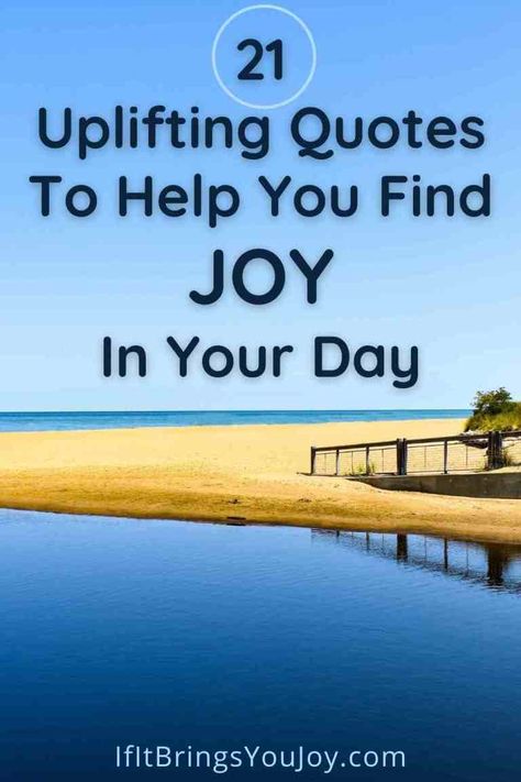 Get a daily boost of joy with a collection of inspirational quotes? Enjoy uplifting quotes that will help you improve your mood and provide a spark of joy in your day. Joy is a choice! #quotes Joyful Day Quotes, What Brings Me Joy, Choice Quotes, Inspirational Words Of Encouragement, Quotes Literature, Uplifting Quotes Positive, Inspirational Motivational Quotes, Joy Quotes, Positive Encouragement