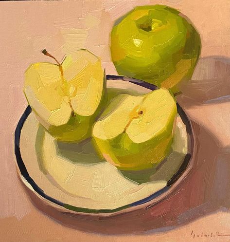 Sarah Sedwick, Apple Painting, Foodie Art, Food Painting, Eugene Oregon, With My Friends, Arte Sketchbook, Daily Painting, Creative Painting