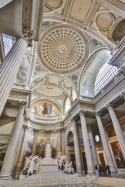 Paris Pantheon, Rome Pantheon, Pantheon Paris, French Landmarks, Cavo Tagoo Mykonos, Classical Building, Paris Landmarks, Architecture Classic, Paris Architecture