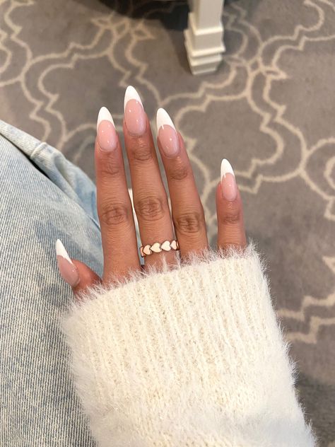 winter nails, ariana grande nails, vanilla girl nails, french tips, trendy nails, white nails, christmas nails, girl therapy Vanilla Girl Nails, Nails Vanilla, Ariana Grande Nails, Nails French Tips, Beauty Hacks Nails, Romantic Nails, Girl Nails, Casual Nails, Work Nails