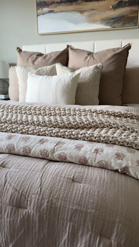 Shop Organic Airy Gauze Quilt Set and other curated products on LTK, the easiest way to shop everything from your favorite creators. 100% Cotton Bedding, Khaki Comforter Bedroom Ideas, Bedding Ideas Not White, Cozy Neutral Bedding Ideas, Layered Quilt Bedding, Neutral Boho Bedding, Neutral Bedding King, Owners Suite Decor, Blanket Layering On Bed