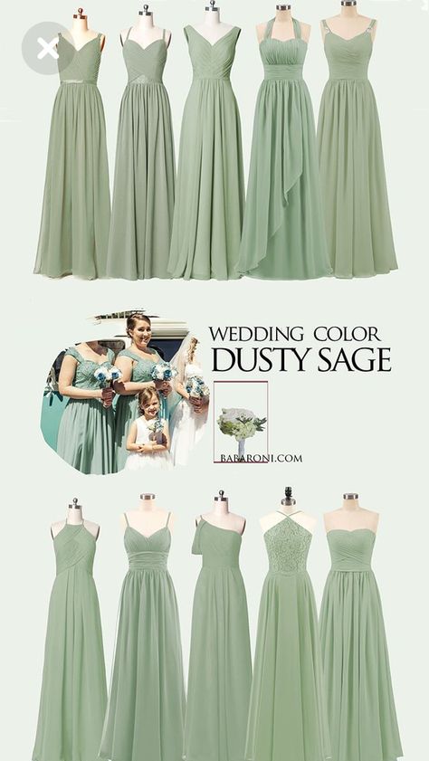 Diy Bridesmaid Dress, Sage Green Wedding Colors, Bridesmaid Dresses Dusty Sage, Sage Bridesmaid Dresses, Bridesmaid Skirts, Sage Green Bridesmaid Dress, Dusty Sage, Elegant Prom Dresses, Green Bridesmaid