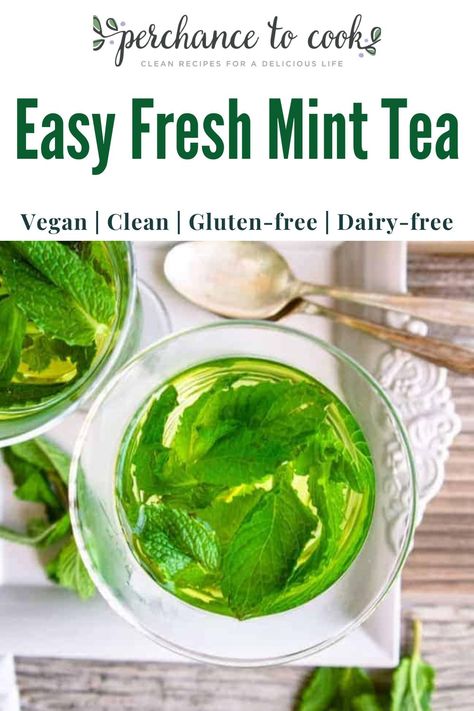 This homemade mint tea is incredibly easy to make! It's made using fresh tea leaves, which gives it a really fresh flavor. Peppermint Tea Recipe, Using Fresh Mint, Mint Tea Benefits, Mint Tea Recipe, Fresh Mint Tea, Fresh Tea, Easy Teas, Frozen Hot Chocolate, Cook Healthy