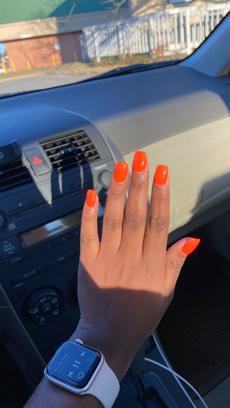 Girl Maintenance, Orange Acrylic Nails, Nail Magic, Classy Acrylic, Inspo Fits, Classy Acrylic Nails, Gel Nail Colors, Orange Nails, Nails Short